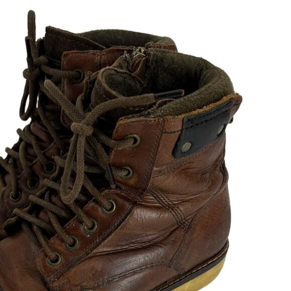 Four Brothers Brown Leather Boots SZ 9.5 - Picture 12 of 12